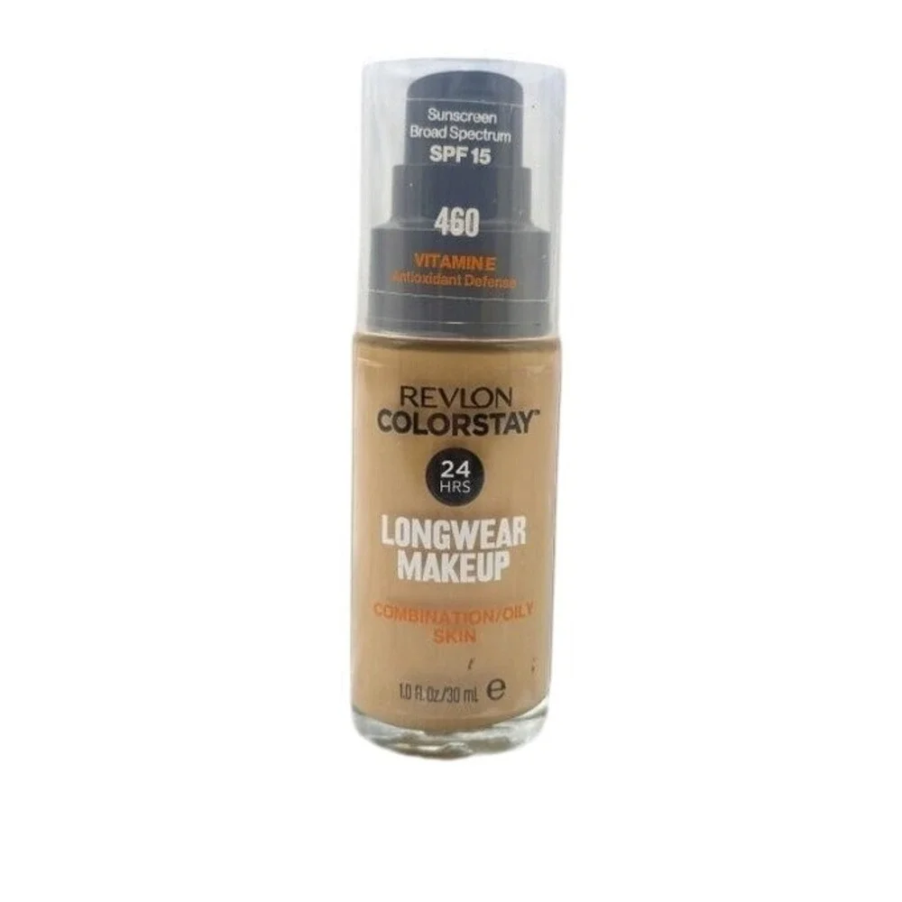 Revlon ColorStay Longwear‎ Makeup 460 Macadamia 1oz SPF15 Combination Oily Skin